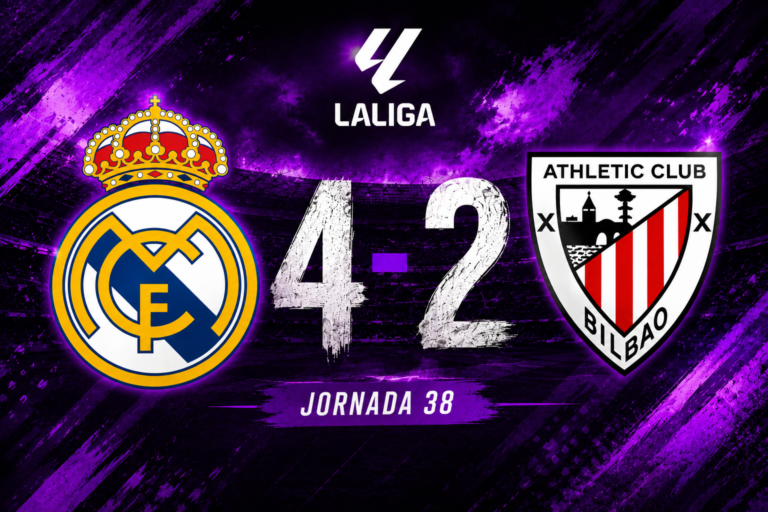 El Real Madrid derrotó 4-2 al Athletic Club en la Jornada 38 de LaLiga en una noche marcada por las despedidas de Dani Carvajal y David Alaba y los silbidos a Kylian Mbappé en el Santiago Bernabéu.